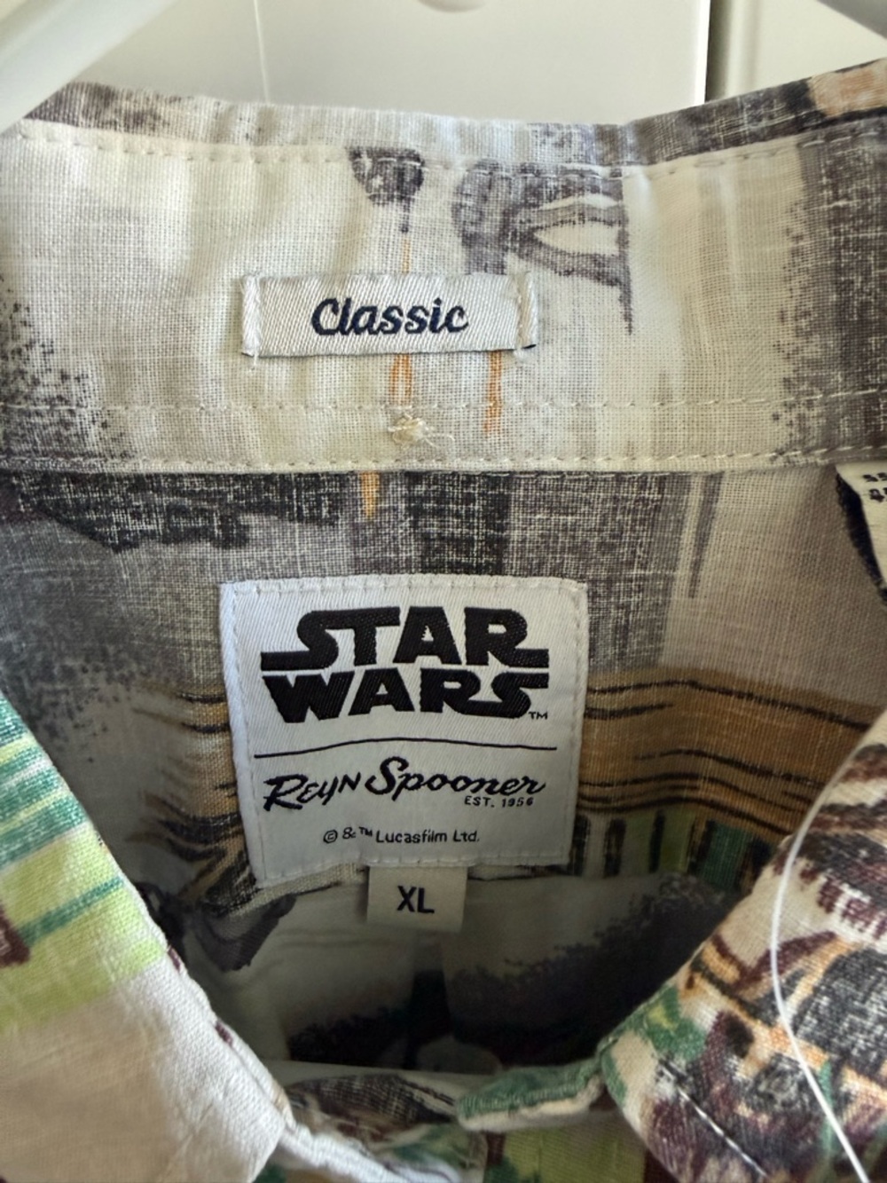 Reyn Spooner Star Wars Short-Sleeve Button-Up Shirt - Green, Brown, Gray - Picture 2 of 4